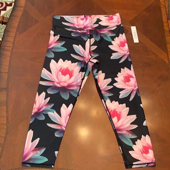 Terez 3 tall band athletic leggings-capri elastic banded high waist size L, NWT - Picture 3 of 9